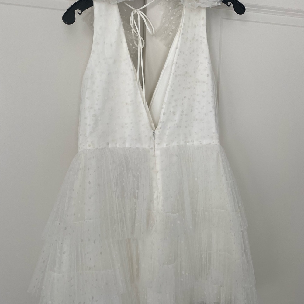 COPY - Brand New BHLDN ML Monique Lhuiller Little White Dress - Picture 4 of 7